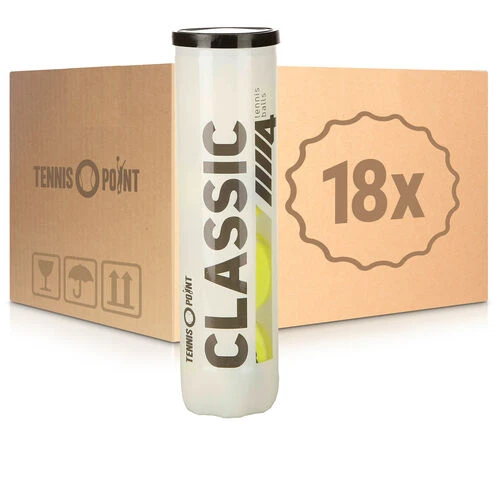 Classic Tennisball 18x 4 Ball Tube In A Box 1 Classic Tennisball 18x 4 Ball Tube In A Box