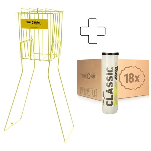 Classic Tennisball 18x 4 Ball Tube Plus Basket 1 Classic Tennisball 18x 4 Ball Tube Plus Basket