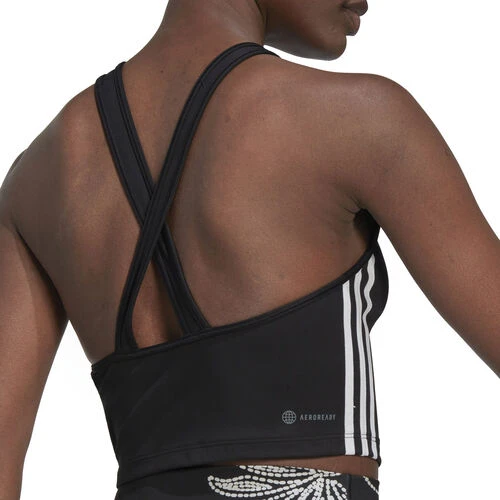 ADIDAS AEROREADY Made For Training 3-Stripes Crop Tank Top Women 6 ADIDAS AEROREADY Made For Training 3-Stripes Crop Tank Top Women - Image 6